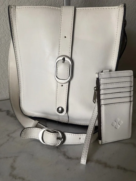 Patricia Nash White Leather Crossbody Bag with Card Holder - Picture 3 of 12